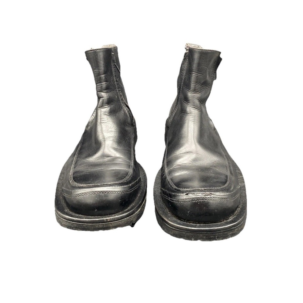 Rodolfo‎ Zengarini Mens Black  Leather Zip Up Boots